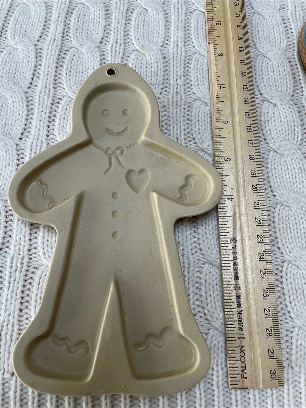 VTG 1992 Brown Bag Cookie Art Gingerbread Mold - Beige